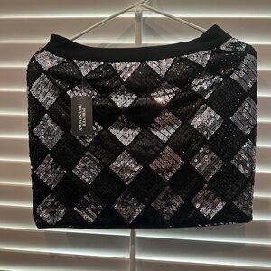 Forever 21 Black and Silver Sequin Skirt